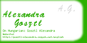 alexandra gosztl business card